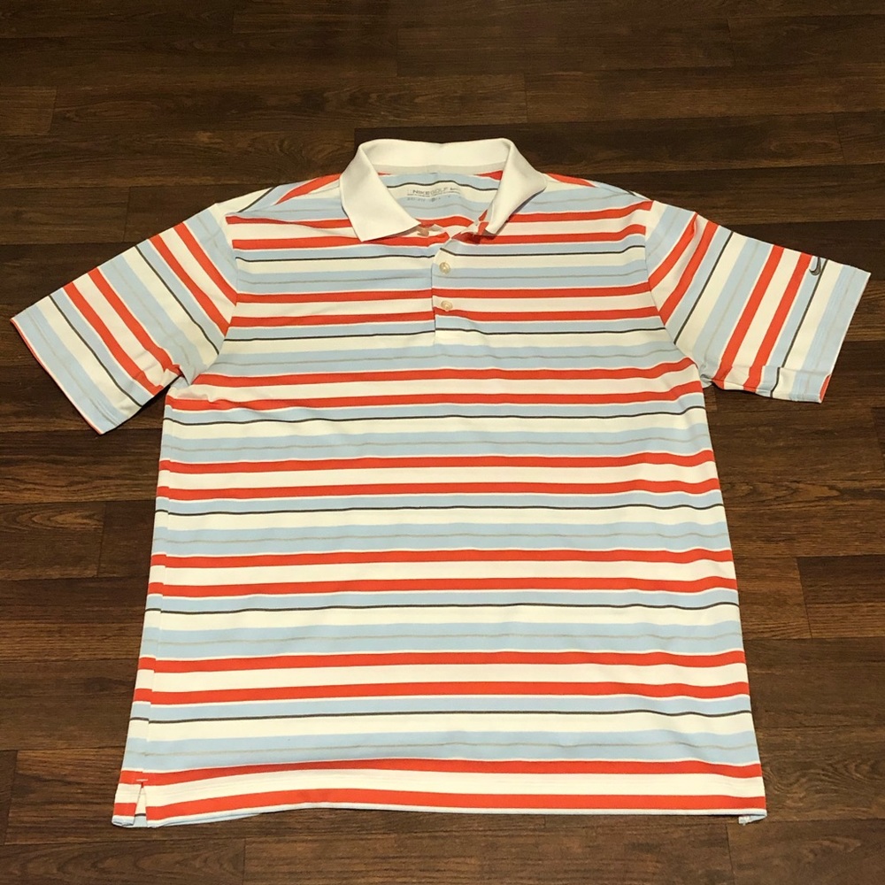 Nike Golf Dri-Fit Men’s Polo (Medium) White/Coral
